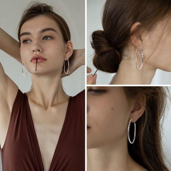 925 Sterling Silver Twisted Hoop Earrings For Women White Gold Plated Small Hoop Earrings Lightweight Huggie Hinged Hoop Earring 925 Sterling Silver Twisted Hoop Earrings For Women White Gold Plated Small Hoop Earrings Lightweight Huggie Hinged Hoop Earring
